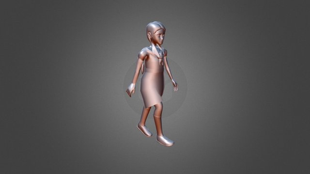 Lily Walk Cycle 3D Model