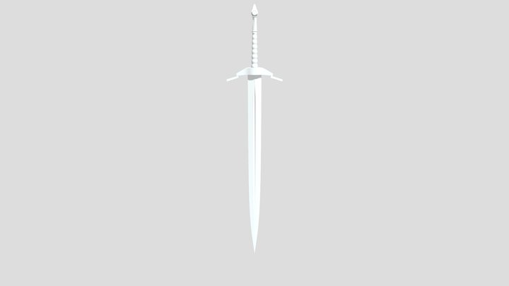 Jim Tech untextured sword 3D Model