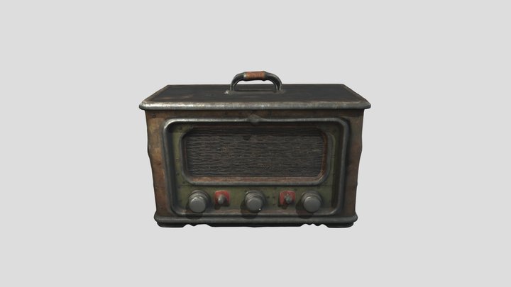 Aged Russian Speaker Device 3D Model