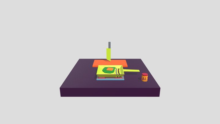 C OCINA ESCRITO BLEND 3D Model