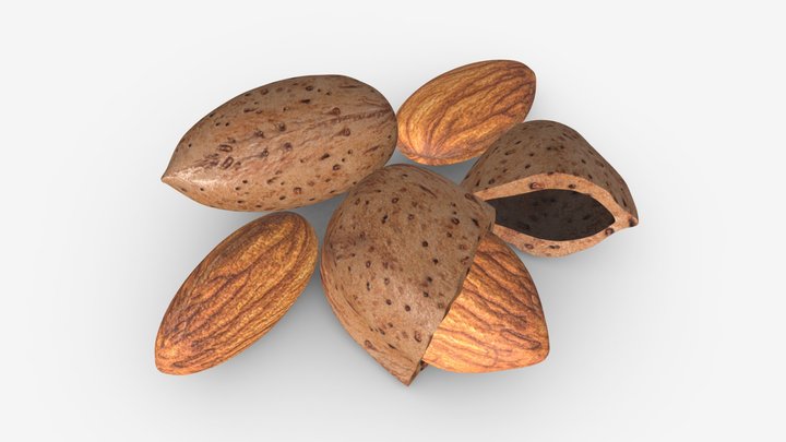Almond nuts 03 3D Model