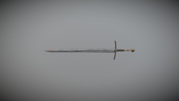 Medieval Sword PBR 3D Model