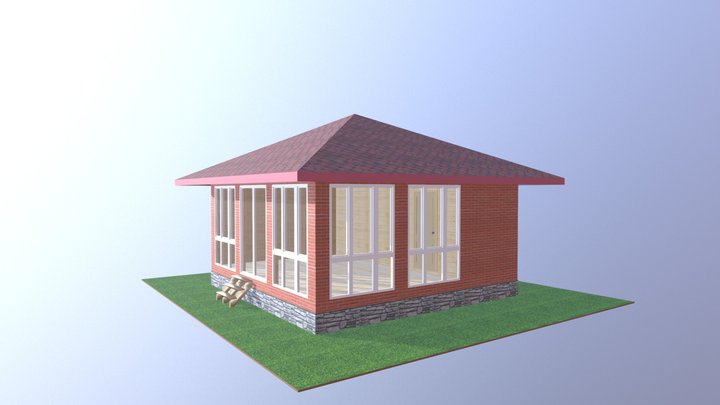 Беседка 6х6 3D Model