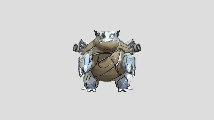 Blastoise_Fan_Art_0224140958_texture 3D Model