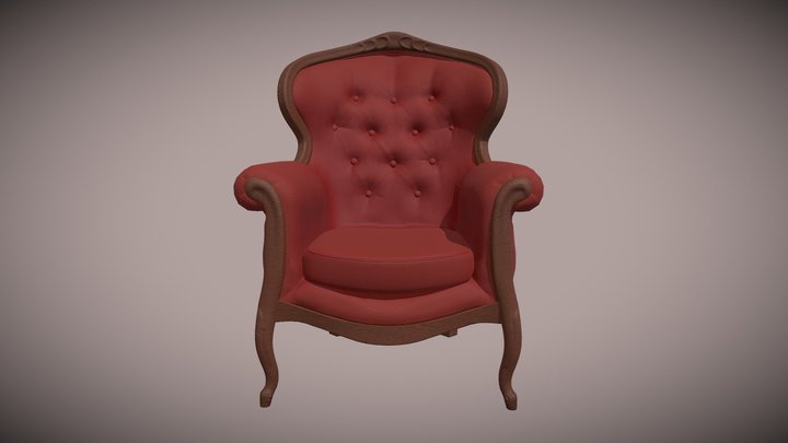 red armchair 3D Model