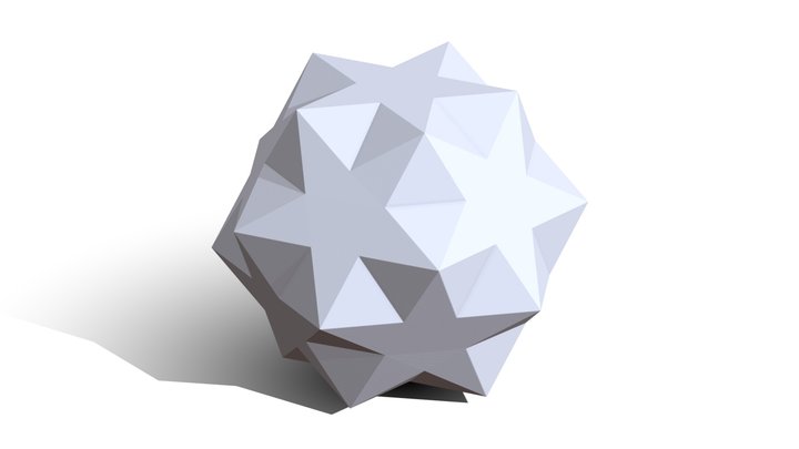 small ditrigonal icosidodecahedron 3D Model