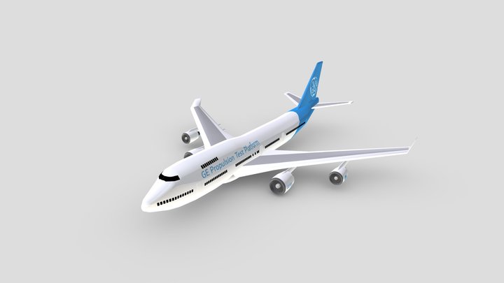 Boeing 747-400 General Electric 3D Model