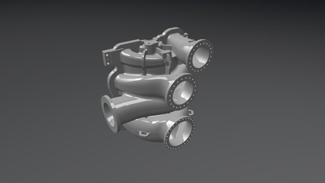 Industrial Pump Case 3D Model