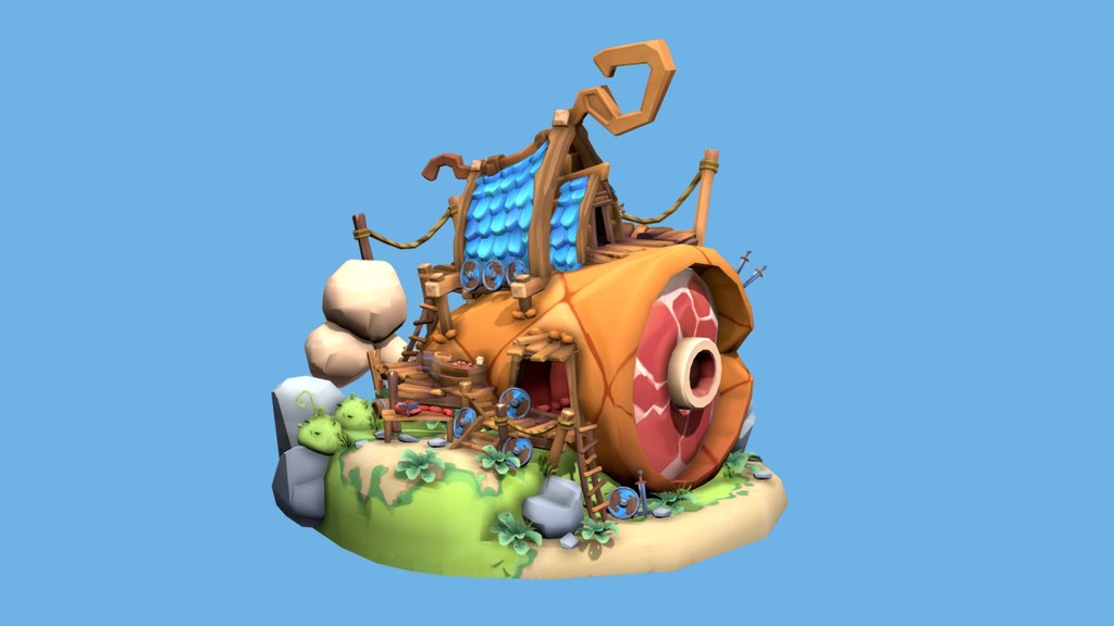 "The Ham." DAE Villages Stylized Viking Butcher