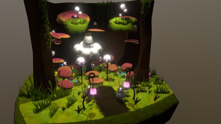 Tree Fantasy Owl area 3D Model