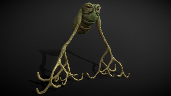 Creature with long foot-hands 3D Model