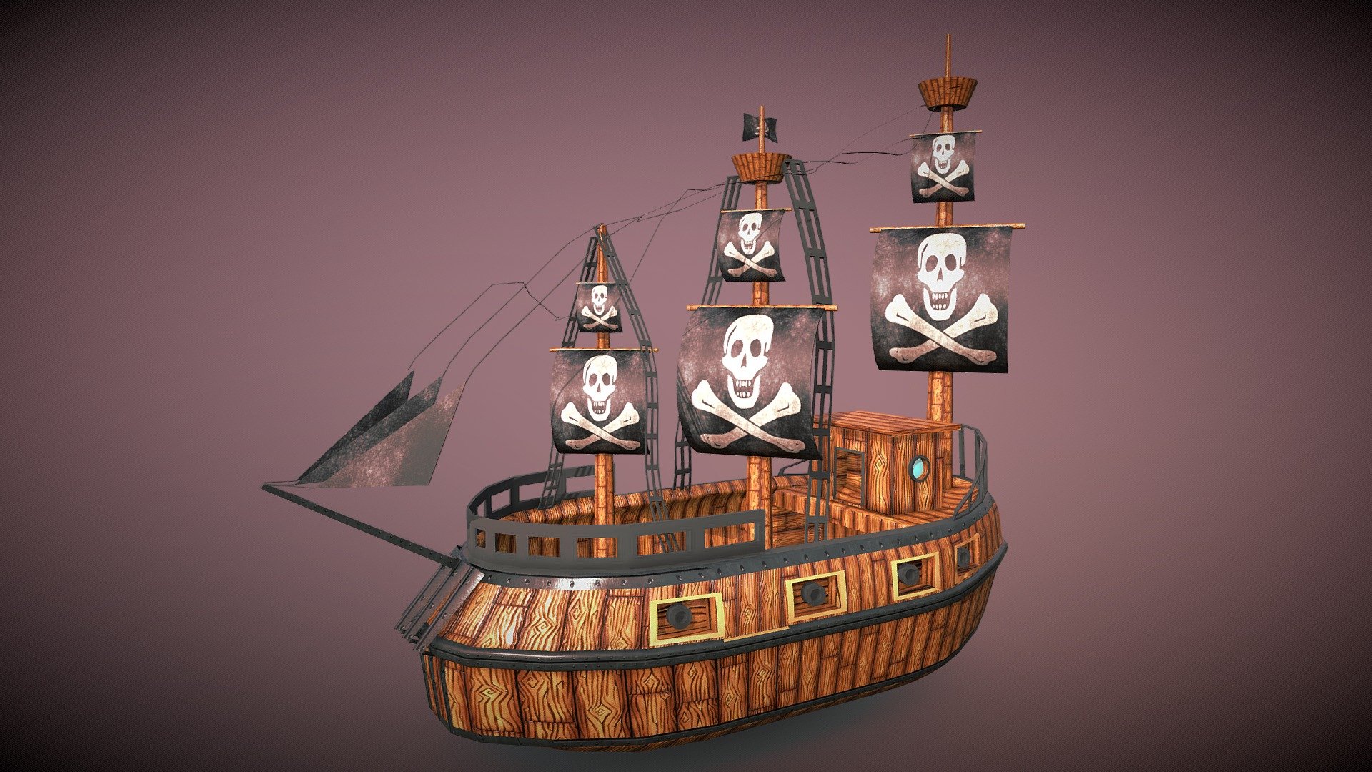 PIRATE Ship - Download Free 3D model by talhataram [367a426] - Sketchfab