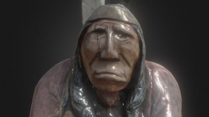 Wooden Indian 3D Model