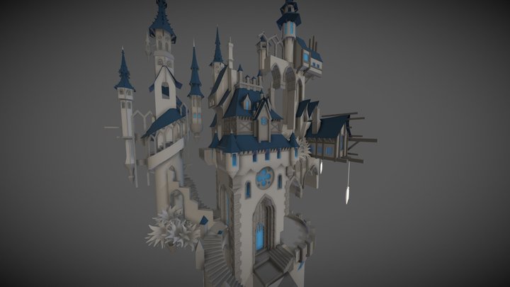 WIP Fantasy Castle 3D Model