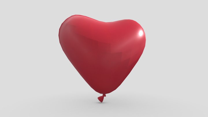 Balloon Heart 3D Model
