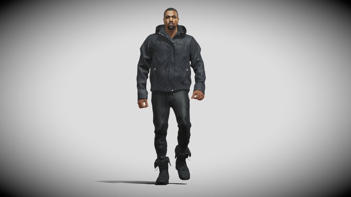 3D Rigged Kanye West 3D Model