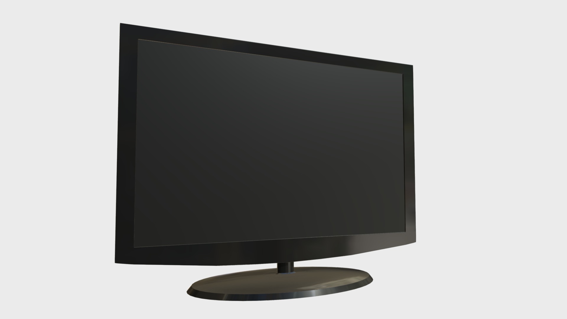 3D model Flat wide TV - This is a 3D model of the Flat wide TV. The 3D model is about a black television screen.