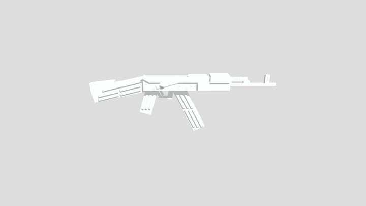 Ak-55 gun my first model 3D Model