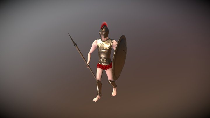Male Spartan Hoplite Character 3D Model