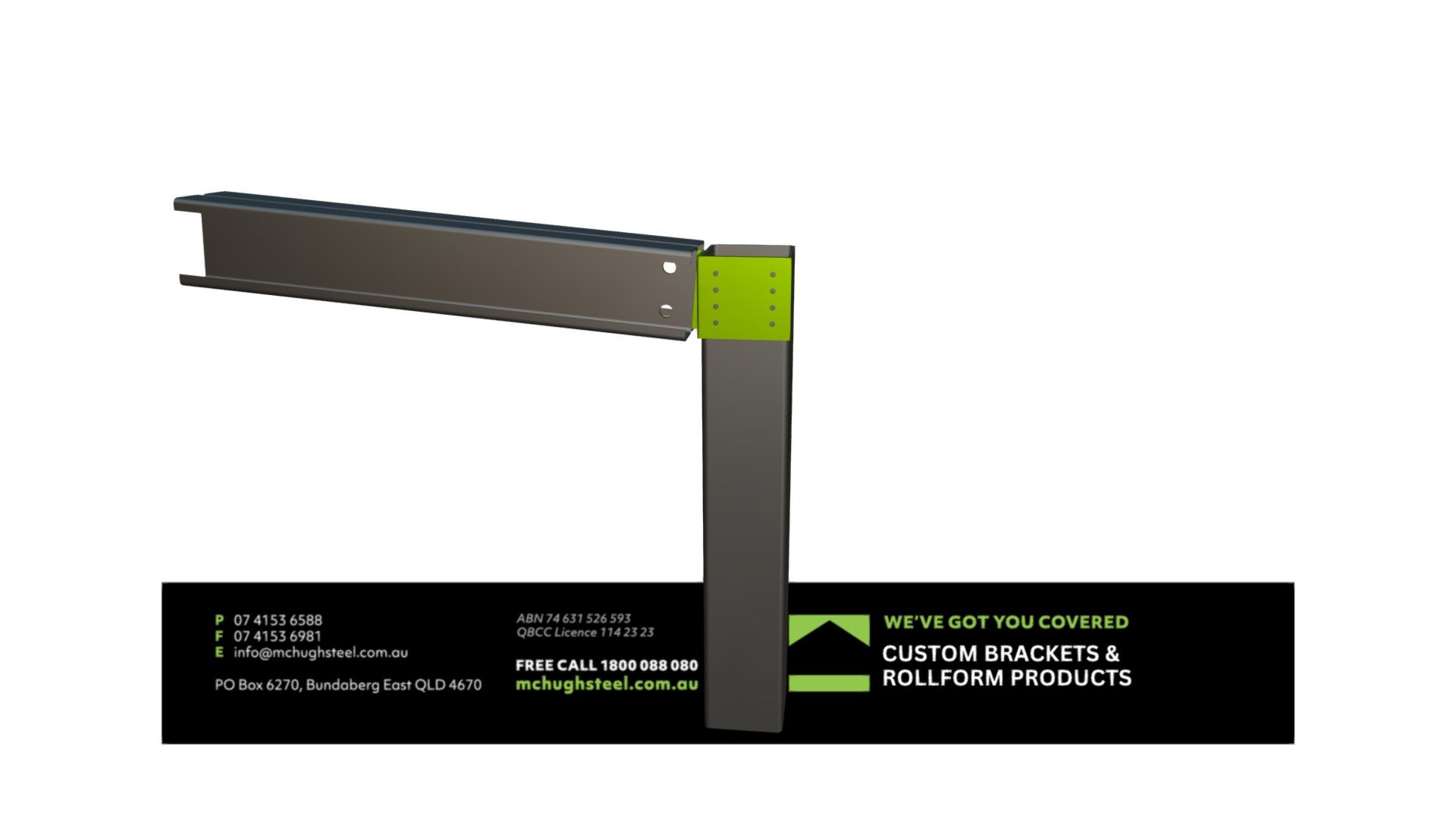 100RHS To C100 5 Deg RHS To Purlin Bracket C - 3D model by mchughsteel ...