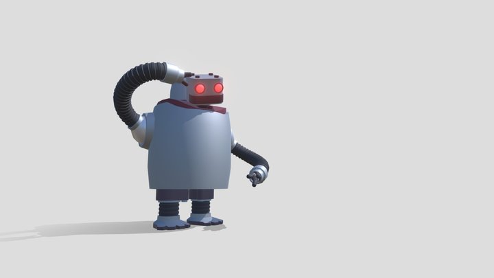 RobotBarrel - Day 1 3D Model