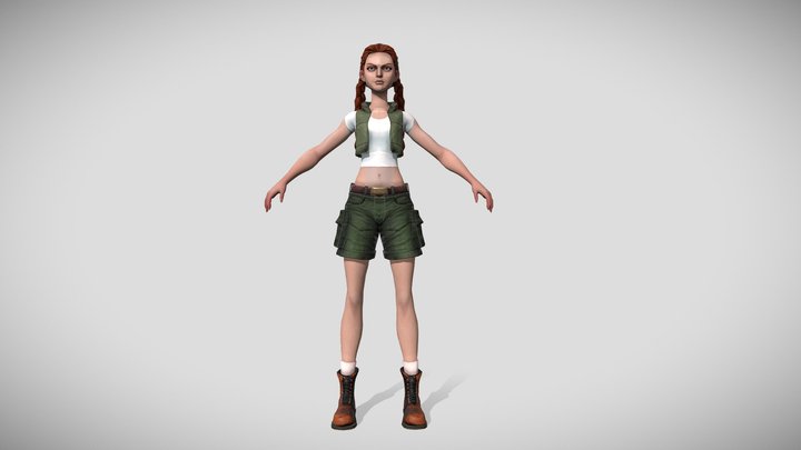 Young Lara Croft (Tomb Raider 4) 3D Model