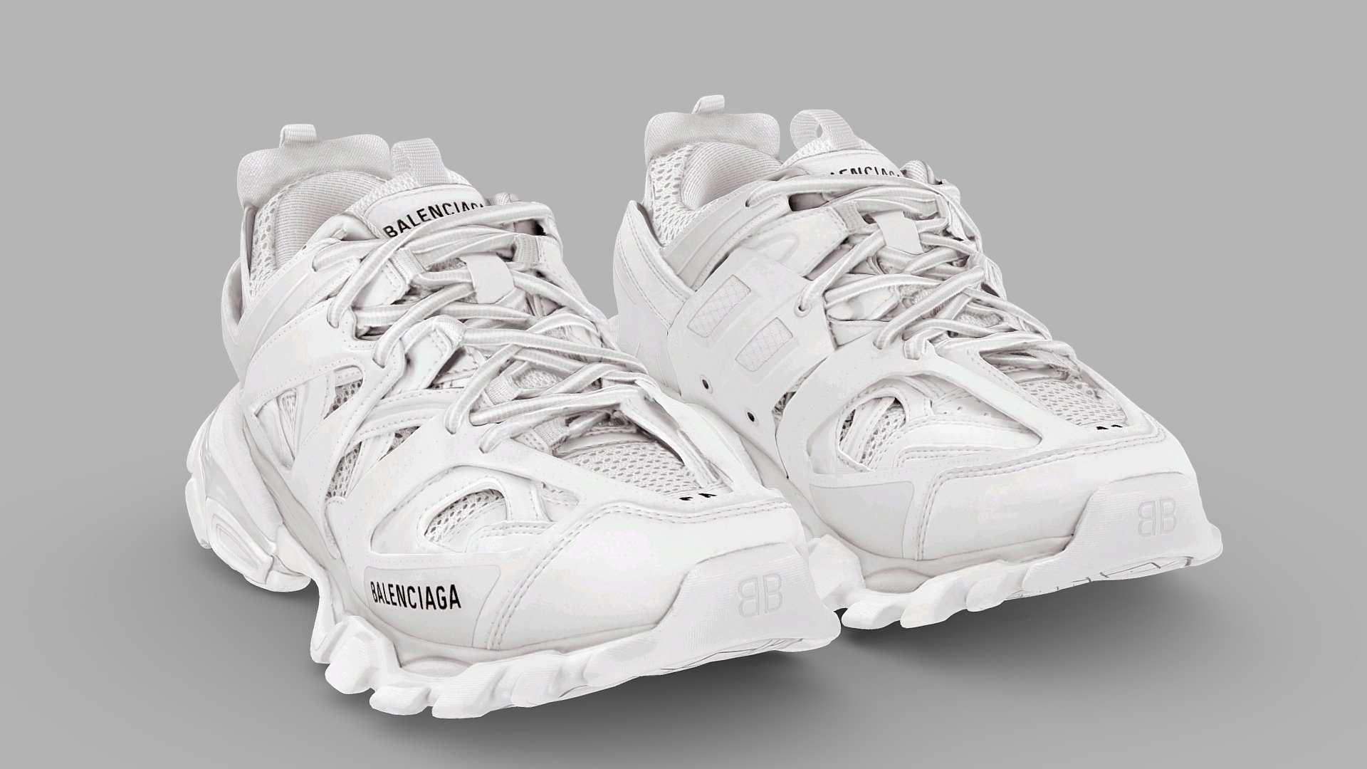 Belang Trechter webspin Papa Balenciaga Track 3 White - Buy Royalty Free 3D model by Vincent Page  (@vincentpage) [3683f64]