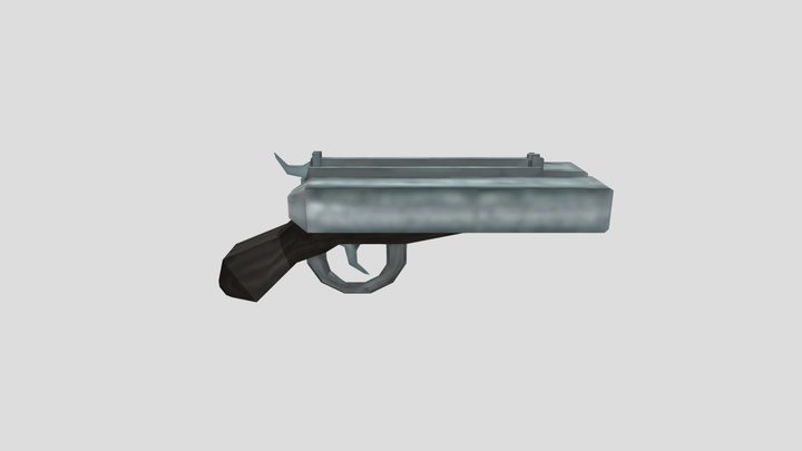 LowPoly Stylized - Double Barrel Shotgun