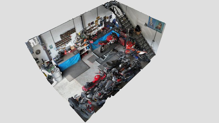 Motorcycle Workshop 3D Model