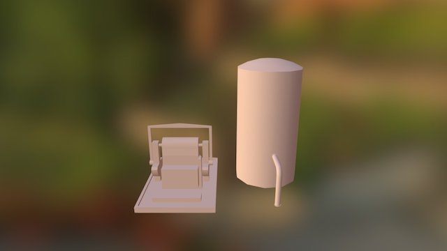 Oil Station 3D Model