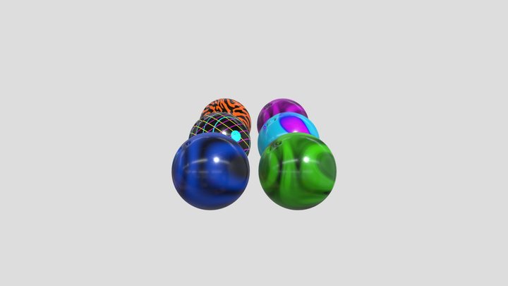Bowling Balls 3D Model