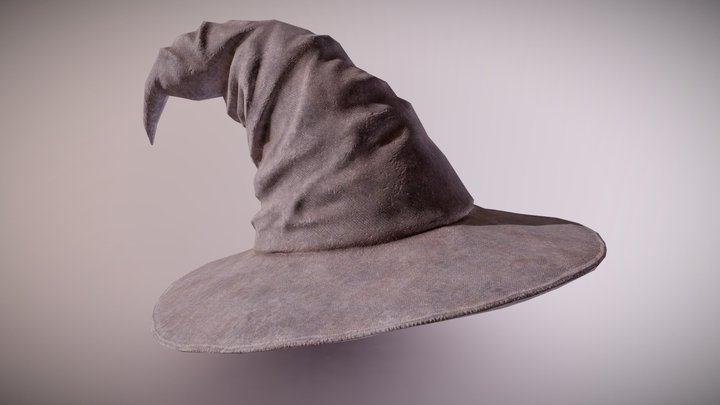 HAT - Wizard Hat - PBR Game Ready 3D Model