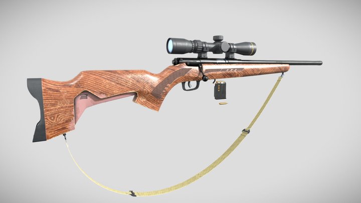 Hunting Rifle : Savage 93 (Game Ready) 3D Model