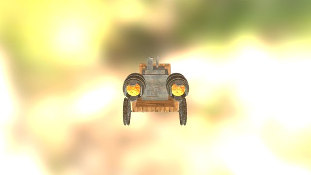 Steampunk Wagon 3D Model
