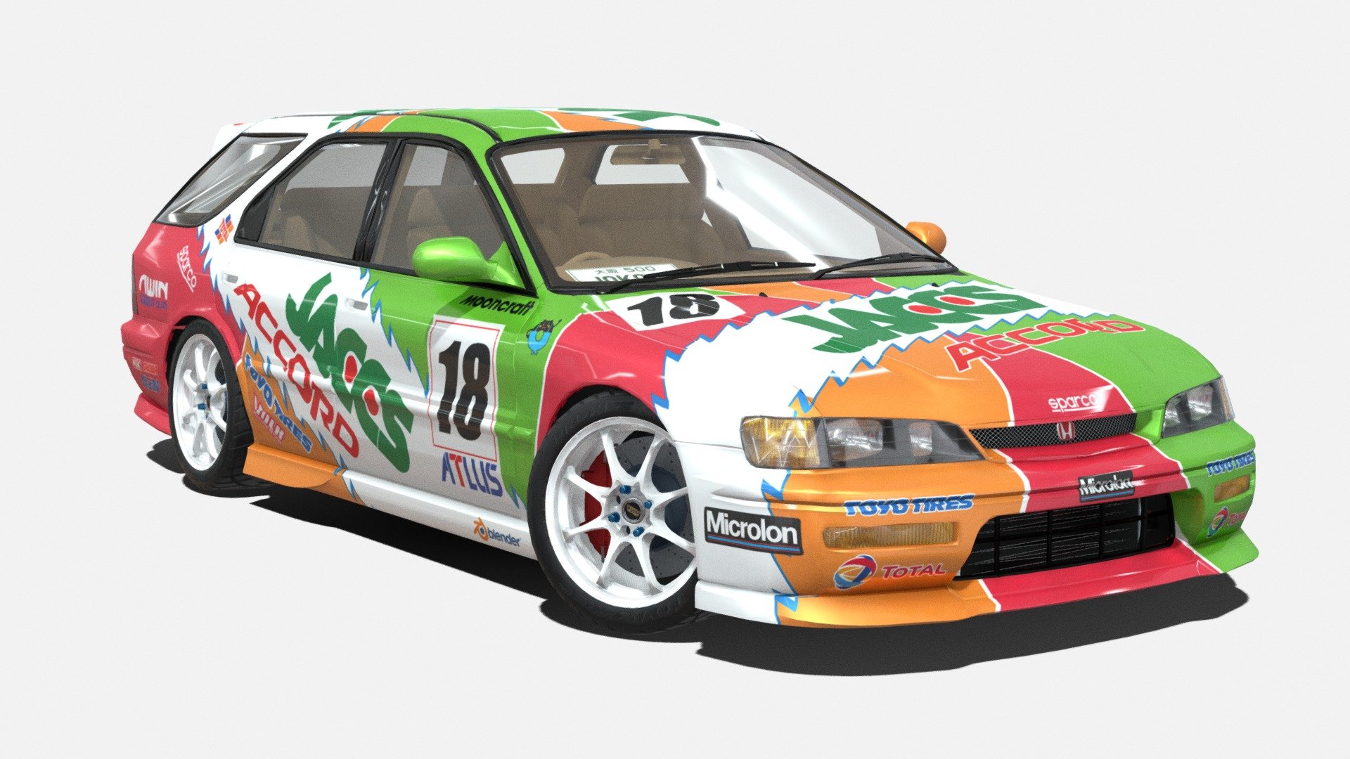 Honda Accord Wagon (CE1) 1993 - 3D model by Joko_P (@joko_p) [368a060]