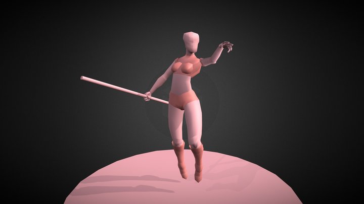 Sorceress Attacks 3D Model