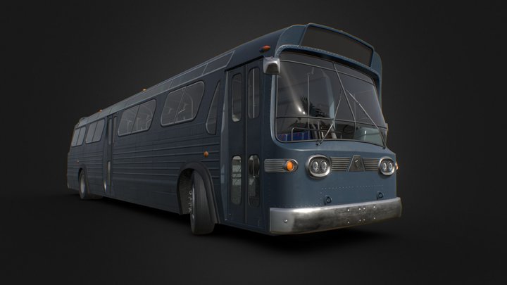 City Bus - GM New Look "Fishbowl" - game ready 3D Model
