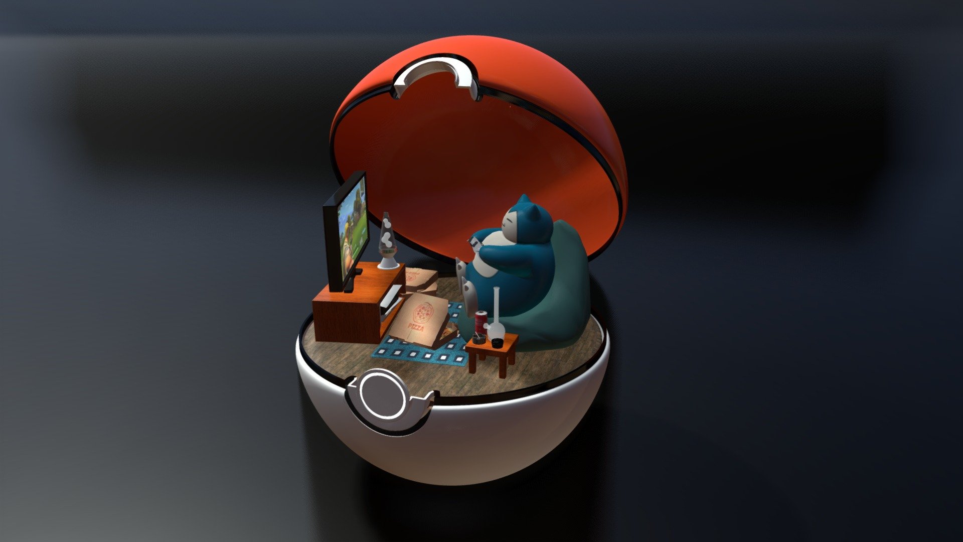 Snorlax in a pokeball