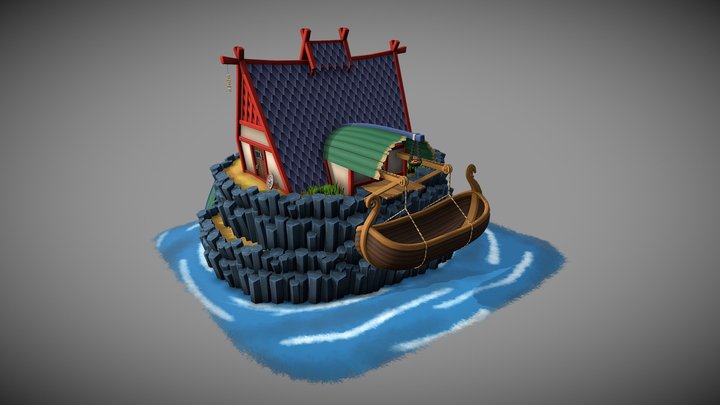 DAE Villages | Viking Shipyard 3D Model
