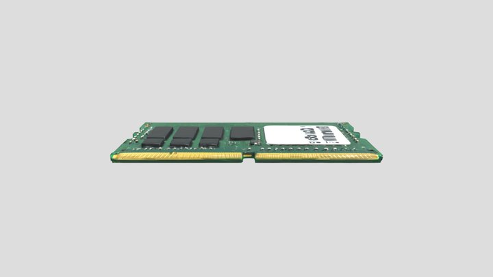 DDR4 RAM Module 3D Model