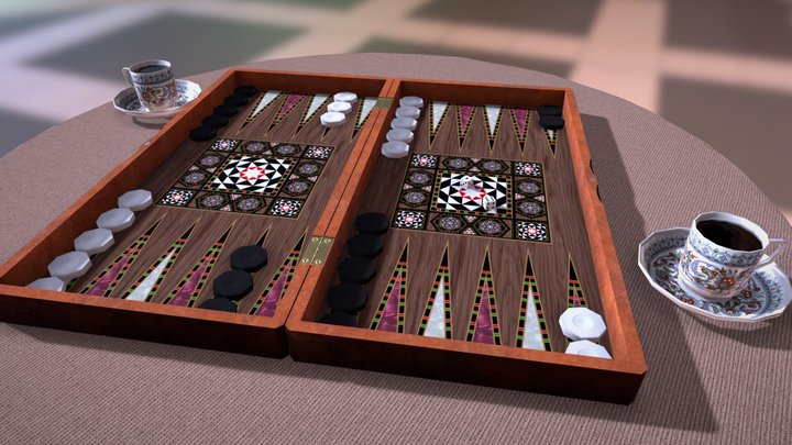 Backgammon 3D Model