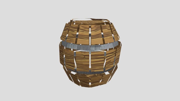 Pixel Barrel 3D Model