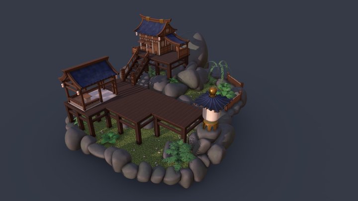 Asian-style corner 3D Model