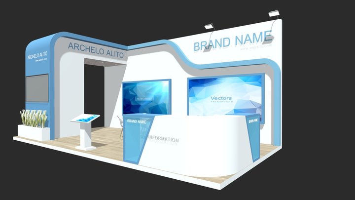 3d stand exhibition 3D Model