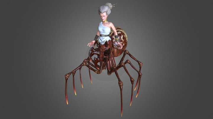 Arachne, Greek goddess 3D Model