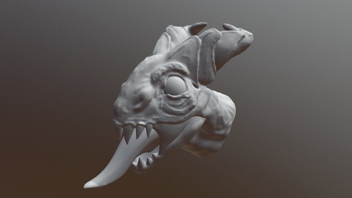 Cabeza Dragón 3D Model