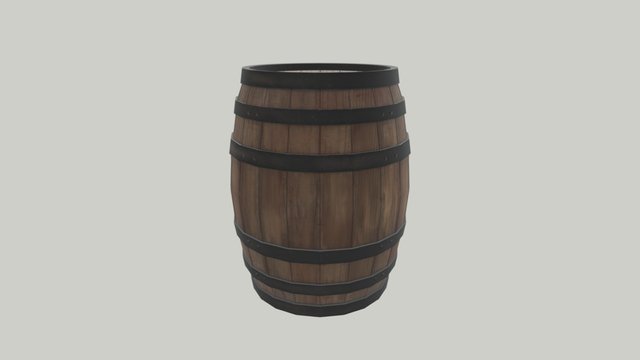 Realistic Barrel 3D Model