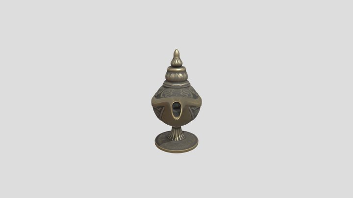 ornate genie lamp 3D Model