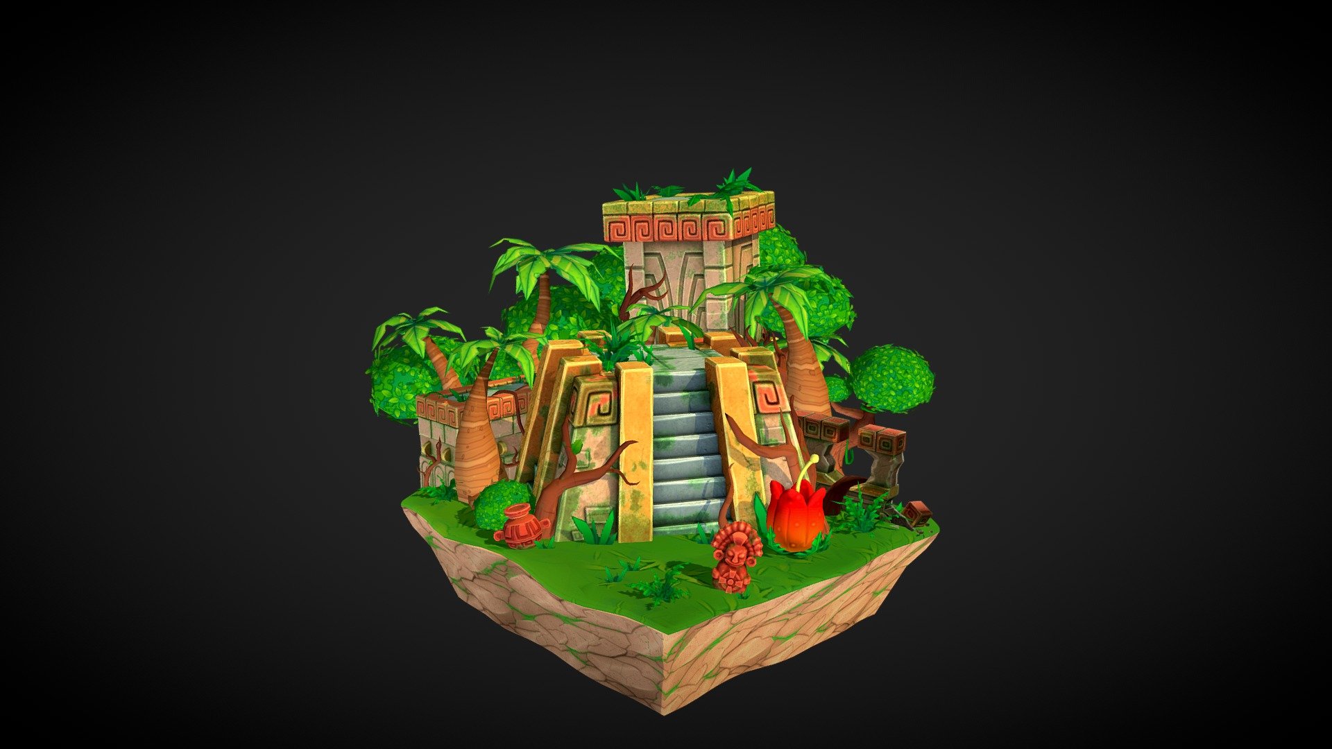 Jungle Diorama - 3D model by HarryStringer [369c071] - Sketchfab