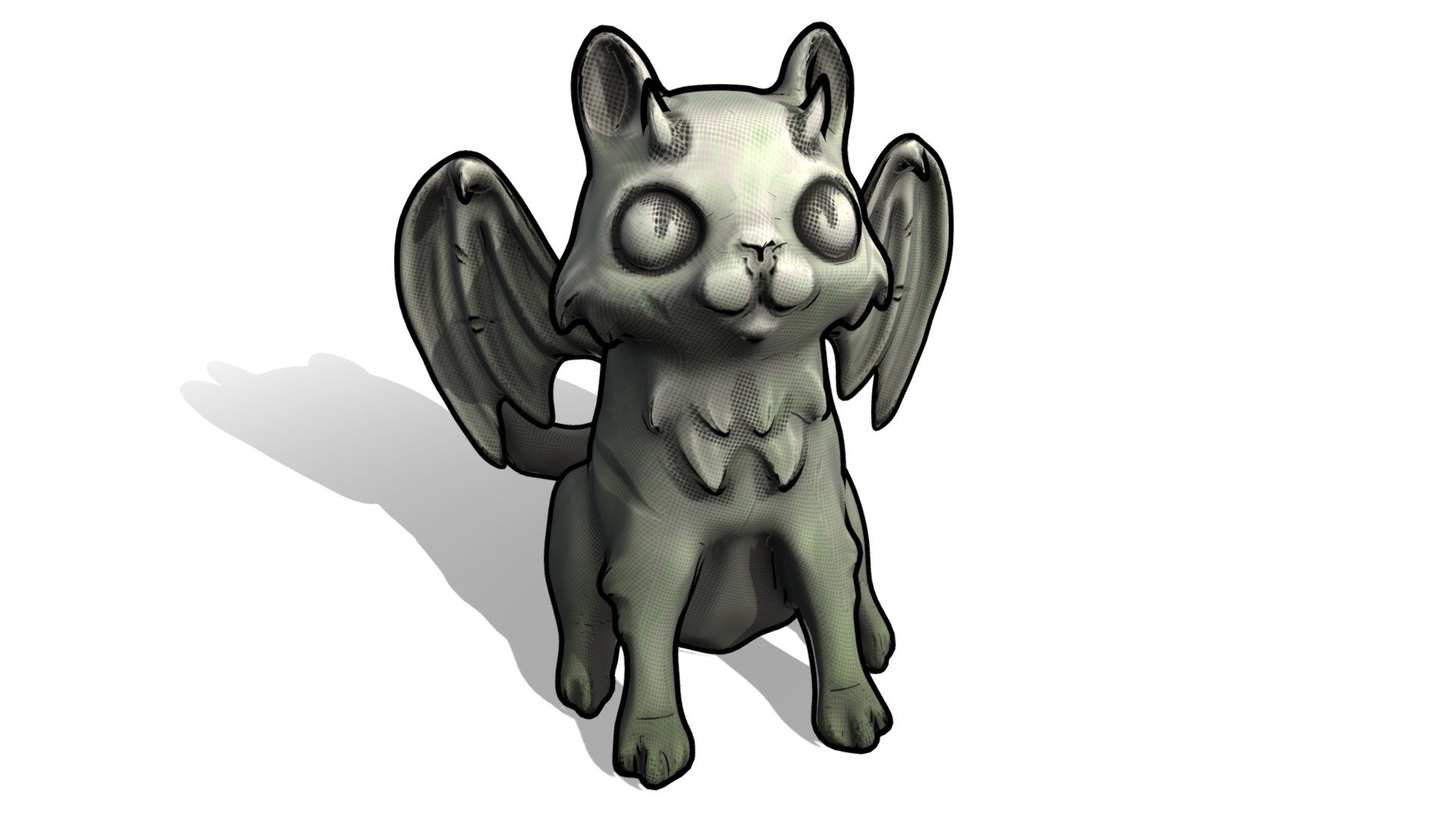 Inktober Day 1: Gargoyle - 3D model by Rhett Wimmer (@Pavus_The_Pug ...